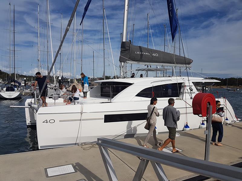 Leopard 40 - Club Marine Pittwater Sail Expo 2018 photo copyright Peter Rendle taken at Royal Prince Alfred Yacht Club and featuring the Marine Industry class