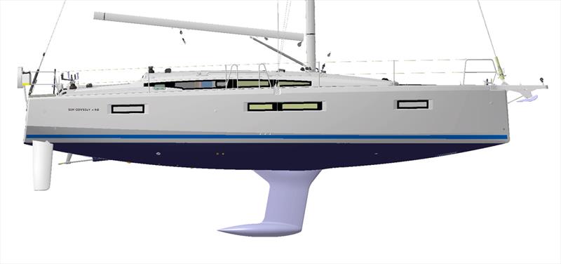 Profile of the new Sun Odyssey 410 - photo © Jeanneau