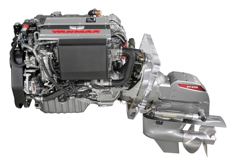 Yanmar 4LV marine diesel engine with ZT370 sterndrive - photo © Yanmar Marine International