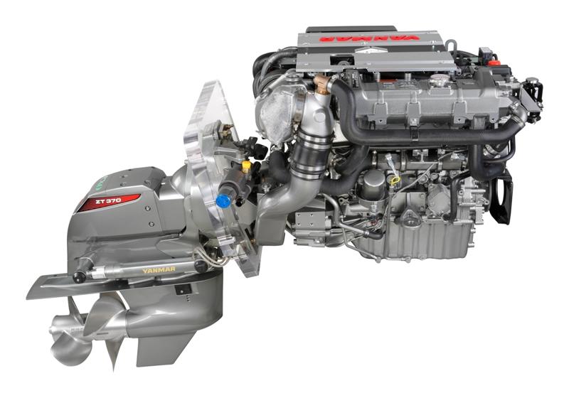 Yanmar 4LV marine diesel engine with ZT370 sterndrive - photo © Yanmar Marine International