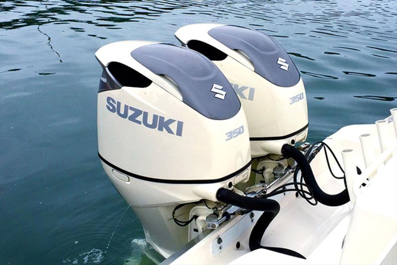 Suzuki 350hp duo prop model photo copyright Sanctuary Cove Media taken at  and featuring the Marine Industry class