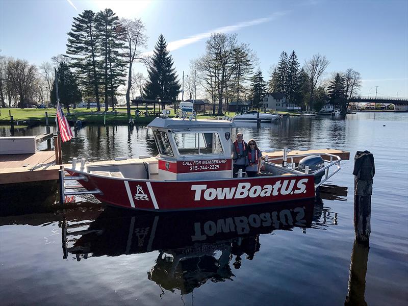 Capt. Grant Langheinrich and Karla Langheinrich aboard one of their TowBoatUS response vessels photo copyright Scott Croft taken at  and featuring the Marine Industry class