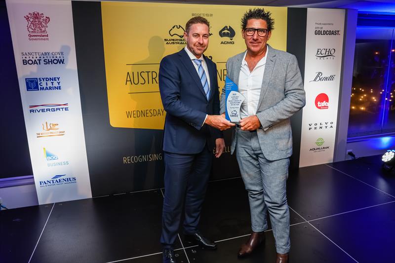 Shane Subichin, The Boat Works presented with a 2022 Australian Marine Industry Award by Chris Blackwell, Echo Yachts - photo © Salty Dingo