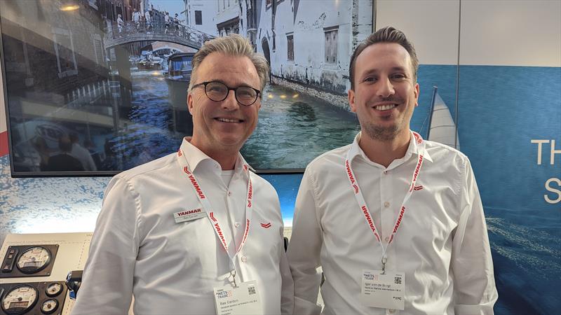 Yanmar's Bas Eerden, Global Sales Manager, and Igor van de Burgt, Application Engineer, Engineering and Development at METSTRADE 2022 - photo © Mark Jardine