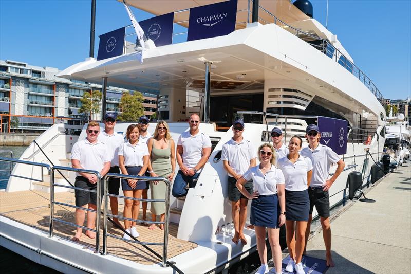 Debbie Leenderts, (5th from left) with the Chapman Yachting crew photo copyright Salty Dingo taken at  and featuring the Marine Industry class