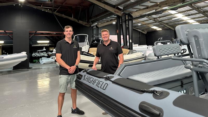 Michael and Ben at Marineco - photo © Highfield Boats