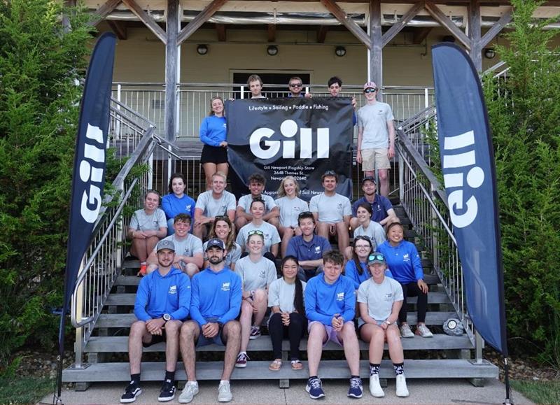 A group of Sailing Center staff are gathered at Sail Newport in new Gill gear photo copyright Sail Newport taken at Sail Newport and featuring the Marine Industry class