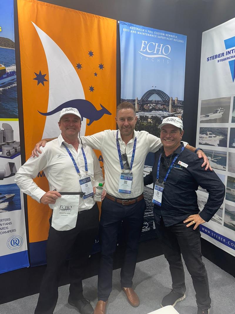 Gary Cooper, Stella Marine; Chris Blackwell, Echo Yachts; Brad Marsden, Marine Air Flow International photo copyright AIMEX taken at  and featuring the Marine Industry class