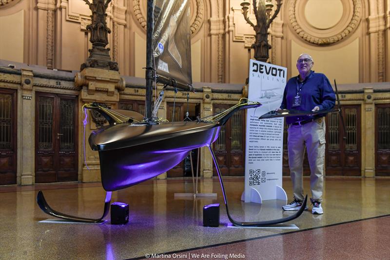 World Foiling Congress 2025 - Luca Devoti and the newborn D-Foil produced by Devoti Sailing - photo © Martina Orsini / We Are Foiling Media