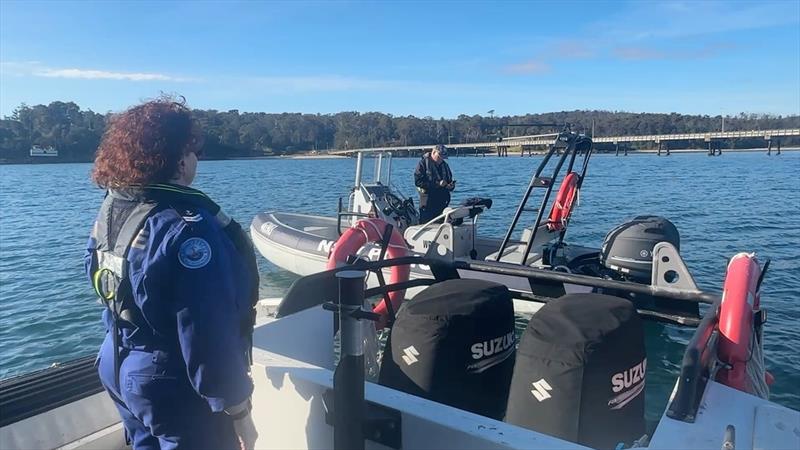 Fay on board Marine Rescue NSW vessel X30 photo copyright Marine Rescue NSW  taken at  and featuring the Marine Industry class