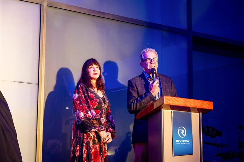 Officially opened by long-standing Riviera family members Syd and Barb Yates, the opening night commenced a new era in the Riviera owner experience - photo © Riviera Australia