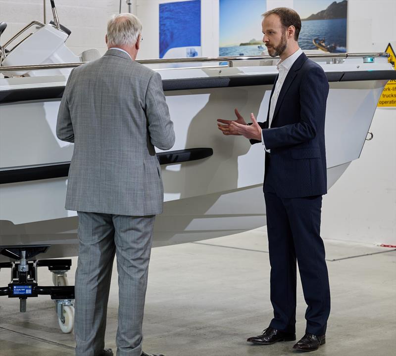 Williams Jet Tenders had the distinct honour of welcoming His Royal Highness, The Duke of Gloucester, to its Oxfordshire facilities photo copyright Williams Jet Tenders taken at  and featuring the Marine Industry class