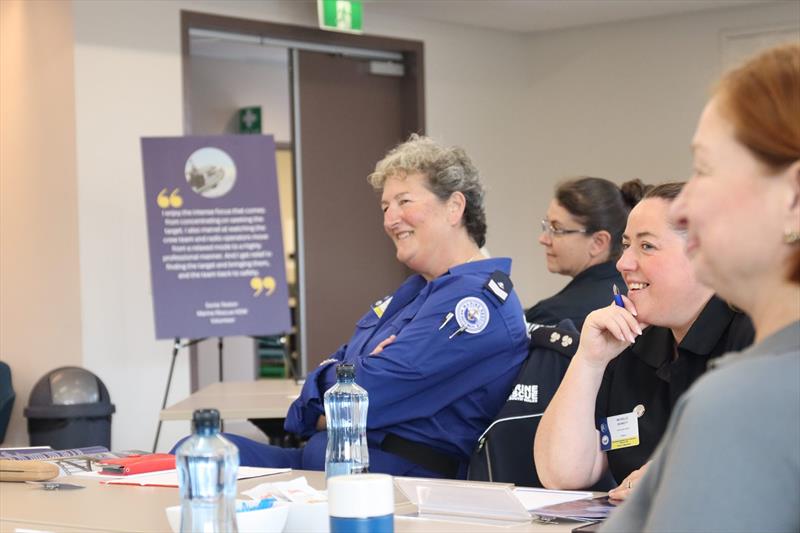 Marine Rescue Merimbula Deputy Unit Commander Sonia Teston during classroom discussion - photo © Marine Rescue NSW