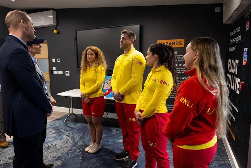 HRH The Prince and Princess of Wales meeting RNLI lifeguards - photo © RNLI / Nathan Williams