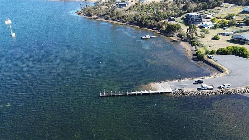 Birdseye view of the Boomer Bay jetty extension photo copyright Marine and Safety Tasmania taken at  and featuring the Marine Industry class