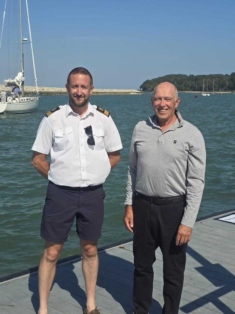 (l-r) Jon Kidd, Harbour Master of Cowes Harbour Commission, and Jim Kernahan CEO of TrellisWorks pictured at Trinity Landing - photo © TrellisWorks