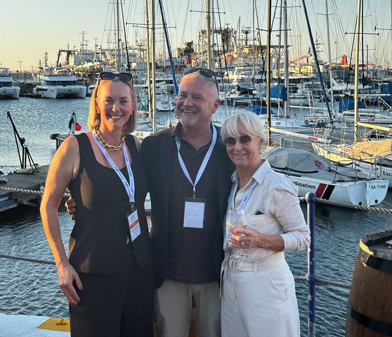 CEO Fabio Pesto with Maryanne Edwards and Veda Pretorius - photo © African Boating Conference