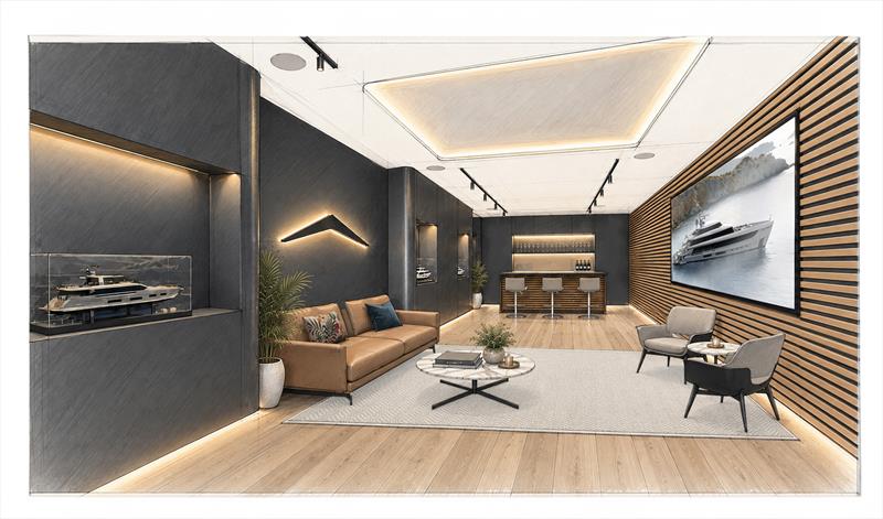 Showroom render - photo © Azimut Yachts