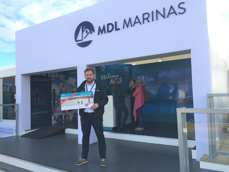 Tom Vallence, winner of the Surf trip for 2 raffle prize courtesy of MDL Marinas photo copyright Marine Resources taken at  and featuring the  class