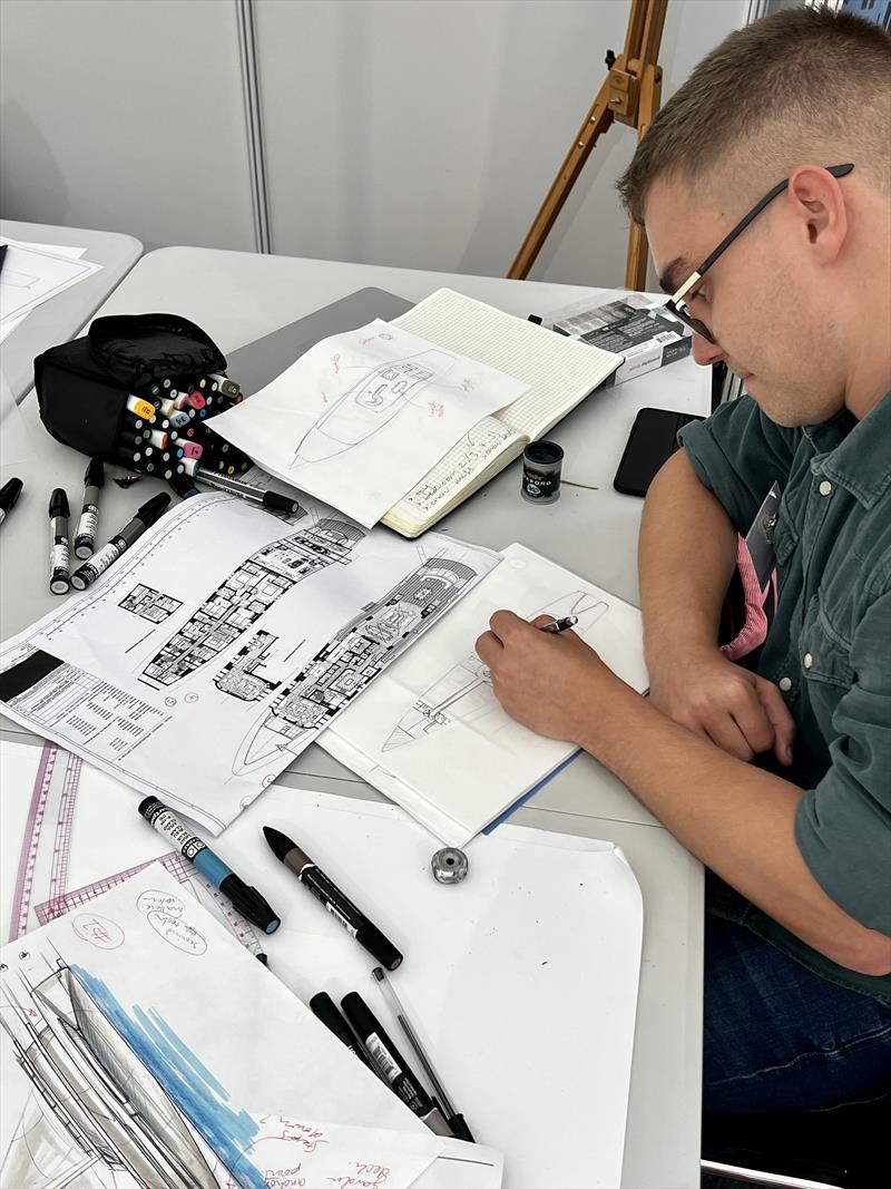 Superyacht UK Young Designer competition - Runner-up sketching photo copyright Marine Resources taken at  and featuring the  class