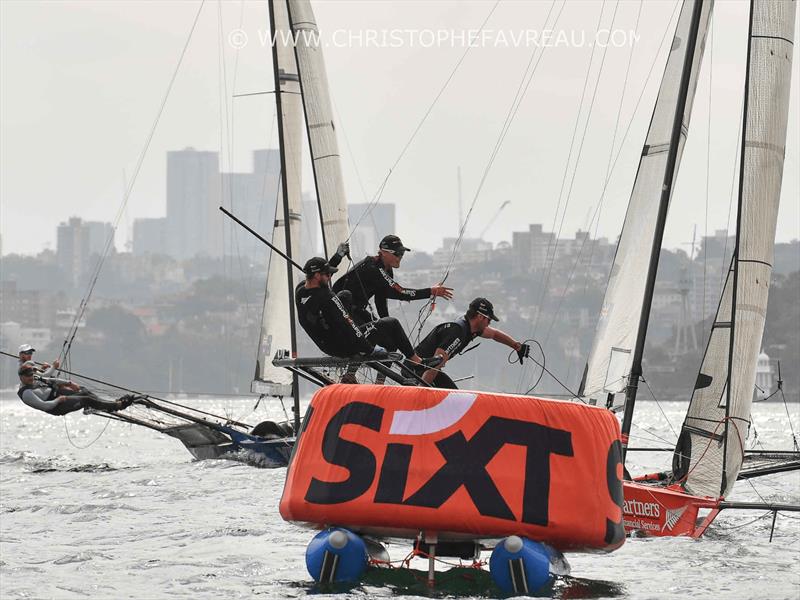 Sponsors like SIXT appreciate on-the-water billboards in Sydney Harbor, Australia - photo © MarkSetBot