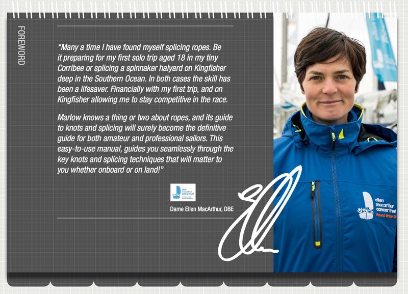 Marlow Splicing Guide foreword by Dame Ellen MacArthur photo copyright Marlow taken at  and featuring the  class
