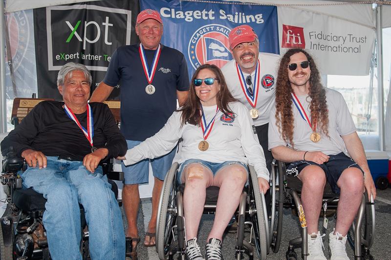 Martin 16 sailors top three front row Michael Lung, Cindy Walker, Eli Workman back row Randall Emry, Dan Scher at the 23rd C. Thomas Clagett, Jr. Memorial Clinic and Regatta - photo © Clagett Sailing- Andes Visual