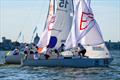 Anna Östling and Julia Aartsen in their first semifinal match on day 3 of the Santa Maria Cup, Stage 2 of the 2026 Women's World Match Racing Tour