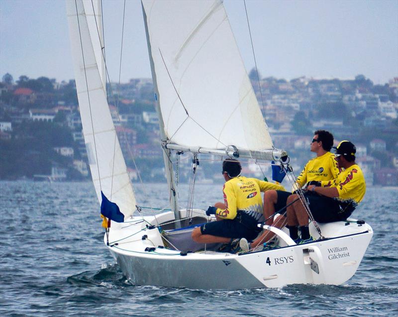Action from day 2 of the 2014 Hardy Cup photo copyright Raoul de Ferranti taken at Royal Sydney Yacht Squadron and featuring the Match Racing class