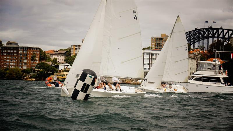 Teams off the start on day 3 of the 2014 Hardy Cup photo copyright Raoul de Ferranti taken at Royal Sydney Yacht Squadron and featuring the Match Racing class