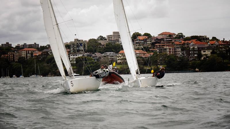 Estate Master (Reece) lead David Gilmour on day 3 of the 2014 Hardy Cup photo copyright Raoul de Ferranti taken at Royal Sydney Yacht Squadron and featuring the Match Racing class