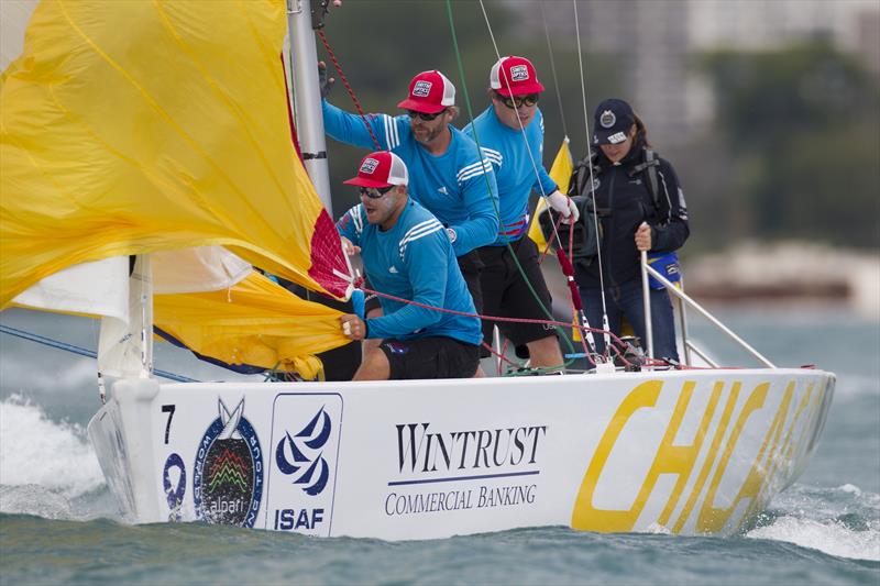 Hayden Goodrick Team US One win the Chicago Match Cup photo copyright Ian Roman / AWMRT taken at Chicago Match Race Center and featuring the Match Racing class