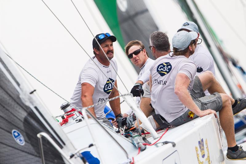 Ian Williams in action during the Quarter Finals on day 4 of the Monsoon Cup photo copyright Robert Hajduk / AWMRT taken at  and featuring the Match Racing class