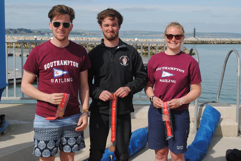 Southampton Red, 3rd in the BUCS-BUSA Match Racing Championship 2015 photo copyright Richard Kingsnorth taken at Weymouth & Portland Sailing Academy and featuring the Match Racing class