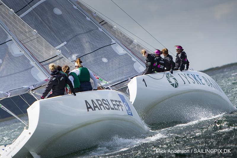 2015 ISAF Women's Match Racing World Championship in Middelfart day 1 photo copyright Mick Anderson / www.sailingpix.dk taken at Middelfart Sailing Club and featuring the Match Racing class