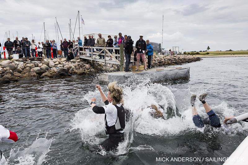 Lotte Meldgaard's Danish team win the 2015 ISAF Women's Match Racing World Championship in Middelfart photo copyright Mick Anderson / www.sailingpix.dk taken at Middelfart Sailing Club and featuring the Match Racing class