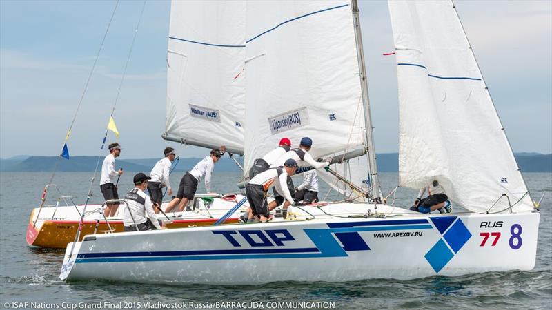 ISAF Nations Cup Grand Final 2015 day 3 photo copyright Marina Semenova taken at Seven Feet Yacht Club  and featuring the Match Racing class