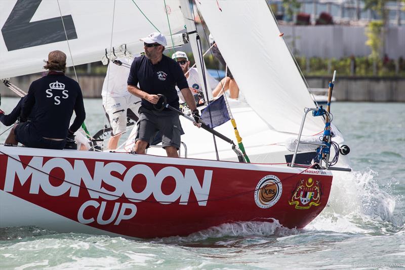 Hansen booked his ticket early into the semis after beating Sehested 2-0 in the Quarter Finals at the Monsoon Cup photo copyright Robert Hajduk / WMRT taken at  and featuring the Match Racing class