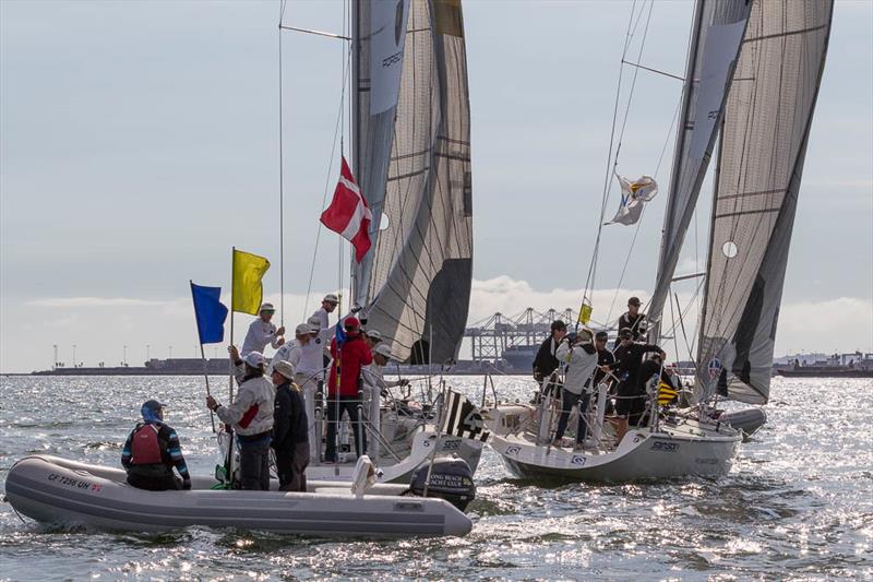 Taylor Canfield's US One team win the 2016 Congressional Cup photo copyright Ian Roman / WMRT taken at Long Beach Yacht Club and featuring the Match Racing class