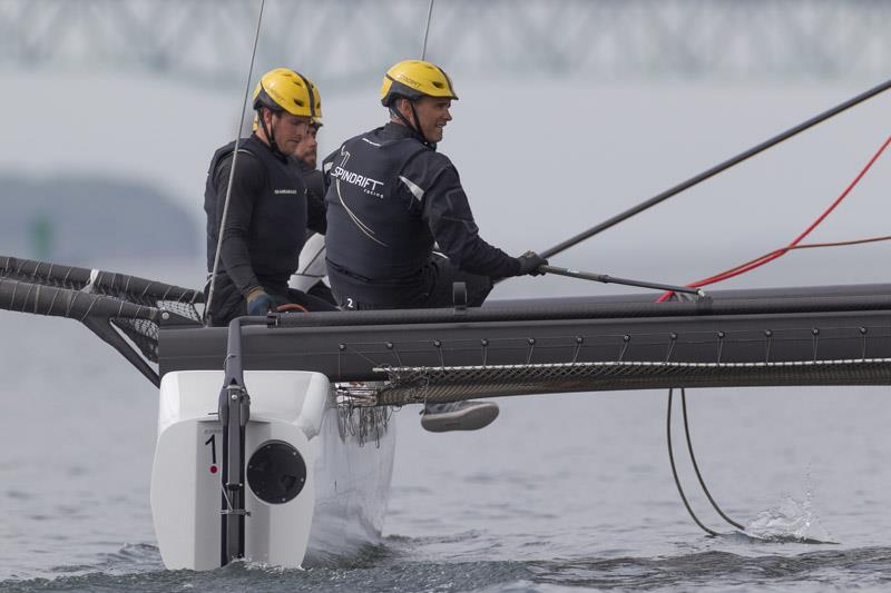 No wind on World Match Racing Tour Newport day 5 - photo © Ian Roman / WMRT