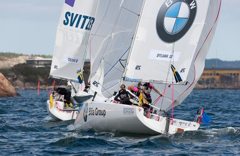 Lysekil Women's Match day 4 photo copyright Dan Ljungsvik / LWM taken at Lysekils Segelsällskap Gullmar and featuring the Match Racing class