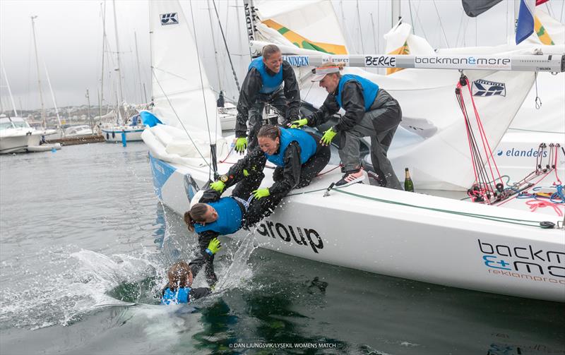 The Dutch Match Racing Team win the Lysekil Women's Match photo copyright Dan Ljungsvik / LWM taken at Lysekils Segelsällskap Gullmar and featuring the Match Racing class