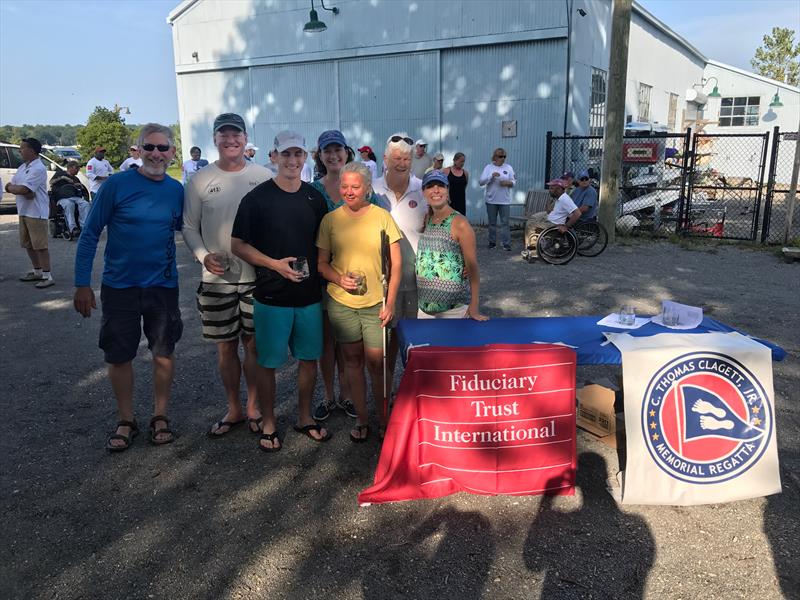 Pauline Dowell and team at Clagett-Oakcliff Match Race Regatta prize giving - photo © Francis George / Oakcliff Sailing