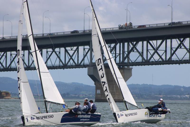 Tapper leads Costanzo on day 3 of the 2018 Nespresso Youth International Match Racing Cup - photo © Andrew Delves