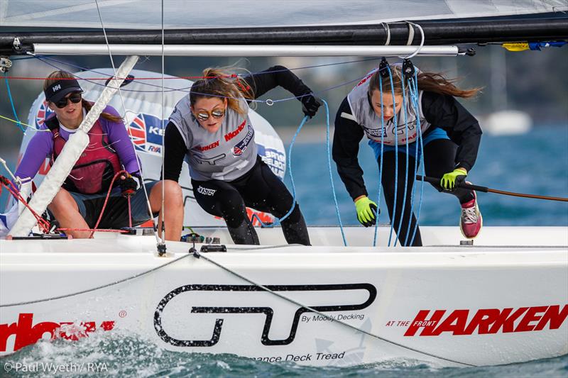 2018 Marlow Ropes Women's Match Racing Championship photo copyright Paul Wyeth / RYA taken at Weymouth & Portland Sailing Academy and featuring the Match Racing class