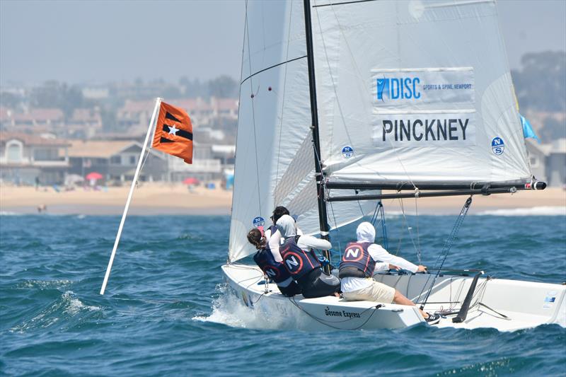 Morgan Pinckney (USA, Newport Harbor Yacht Club) on day 4 of the Governor's Cup 2021 photo copyright Tom Walker taken at Balboa Yacht Club and featuring the Match Racing class