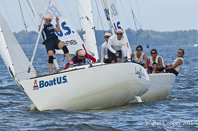 Santa Maria Cup day 1 photo copyright Walter Cooper taken at Eastport Yacht Club and featuring the Match Racing class