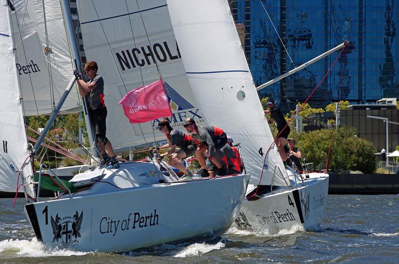 City of Perth Festival of Sail - The Warren Jones International Youth Regatta - Day 2 photo copyright Rick Steuart / Perth Sailing Photography taken at Royal Freshwater Bay Yacht Club and featuring the Match Racing class