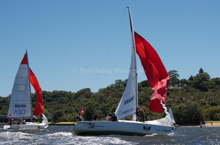 City of Perth Festival of Sail - The Warren Jones International Youth Regatta - Day 2 photo copyright Rick Steuart / Perth Sailing Photography taken at Royal Freshwater Bay Yacht Club and featuring the Match Racing class