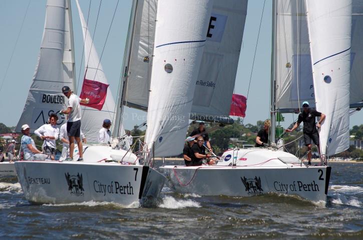 City of Perth Festival of Sail - The Warren Jones International Youth Regatta - Day 2 photo copyright Rick Steuart / Perth Sailing Photography taken at Royal Freshwater Bay Yacht Club and featuring the Match Racing class